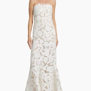 Jonathan Simkhai Strapless Floral Lace Dress